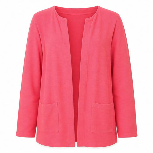 Street One Women's Pink Long Sleeve Open Cardigan Size 16
