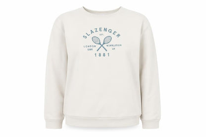 Slazenger Women's Beige Crew Neck Pullover Sweatshirt UK 10