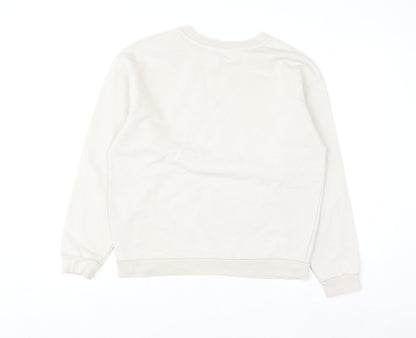 Slazenger Women's Beige Crew Neck Pullover Sweatshirt UK 10