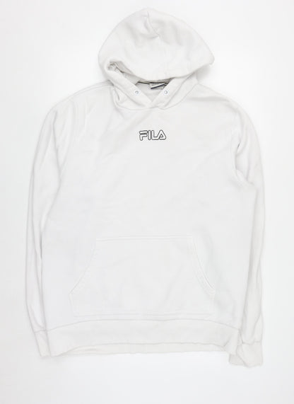 FILA Men’s White Pullover Hoodie XL Limited Edition Sportswear