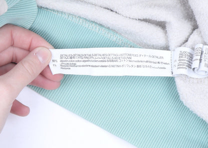 ZARA Women Multicoloured M Pullover Hoodie Pastel Block Cotton Blend