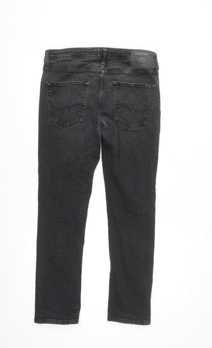 Jack & Jones Men’s Black Slim Fit Straight Leg Jeans Size 30/30