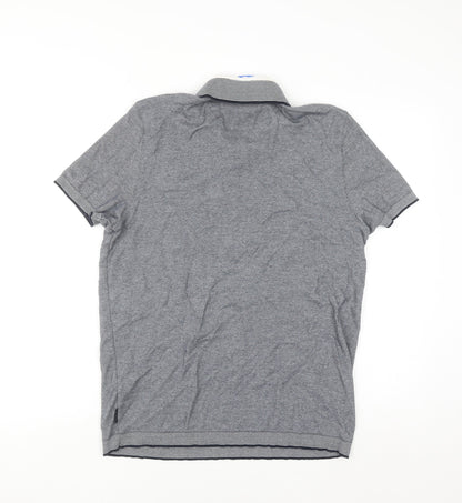 Ted Baker Men's Grey Cotton Short Sleeve Polo Shirt Size L