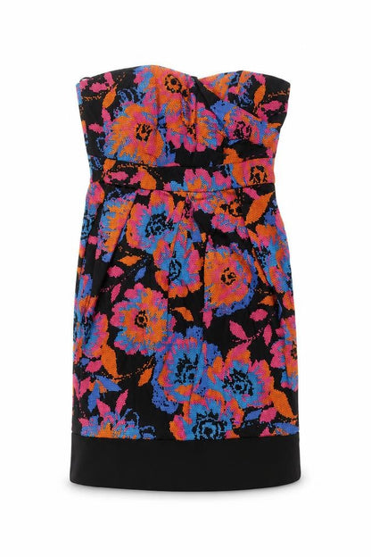 New Look Women’s Multicoloured Floral Strapless Bodycon Dress Size 10