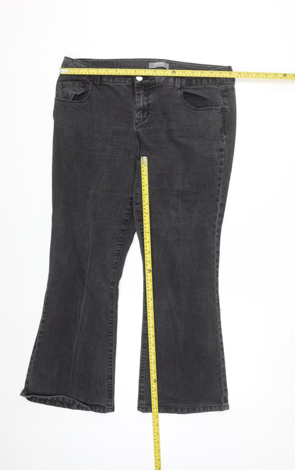 Dorothy Perkins Women’s Black Bootcut Denim Jeans Size 16