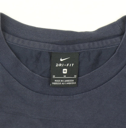 Nike Men's Navy Blue Dri-Fit Cotton Blend Short Sleeve T-Shirt M