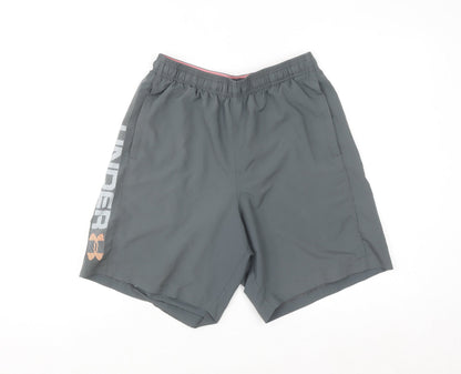 Under Armour Womens Grey M Athletic Shorts Quick Dry Gym Training Wear