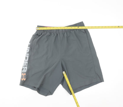 Under Armour Womens Grey M Athletic Shorts Quick Dry Gym Training Wear