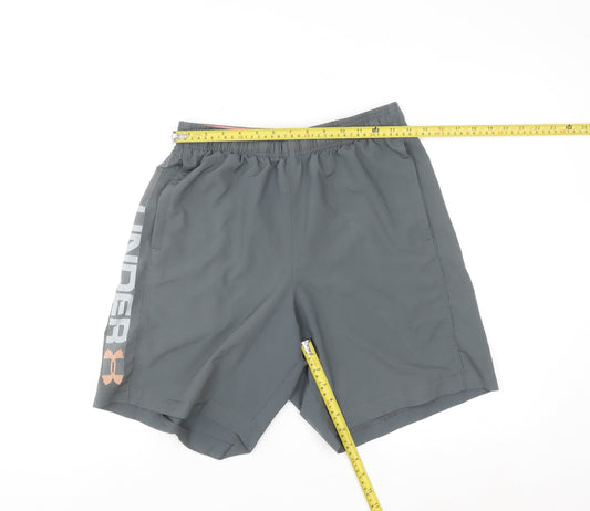 Under Armour Womens Grey M Athletic Shorts Quick Dry Gym Training Wear