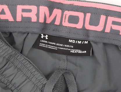 Under Armour Womens Grey M Athletic Shorts Quick Dry Gym Training Wear