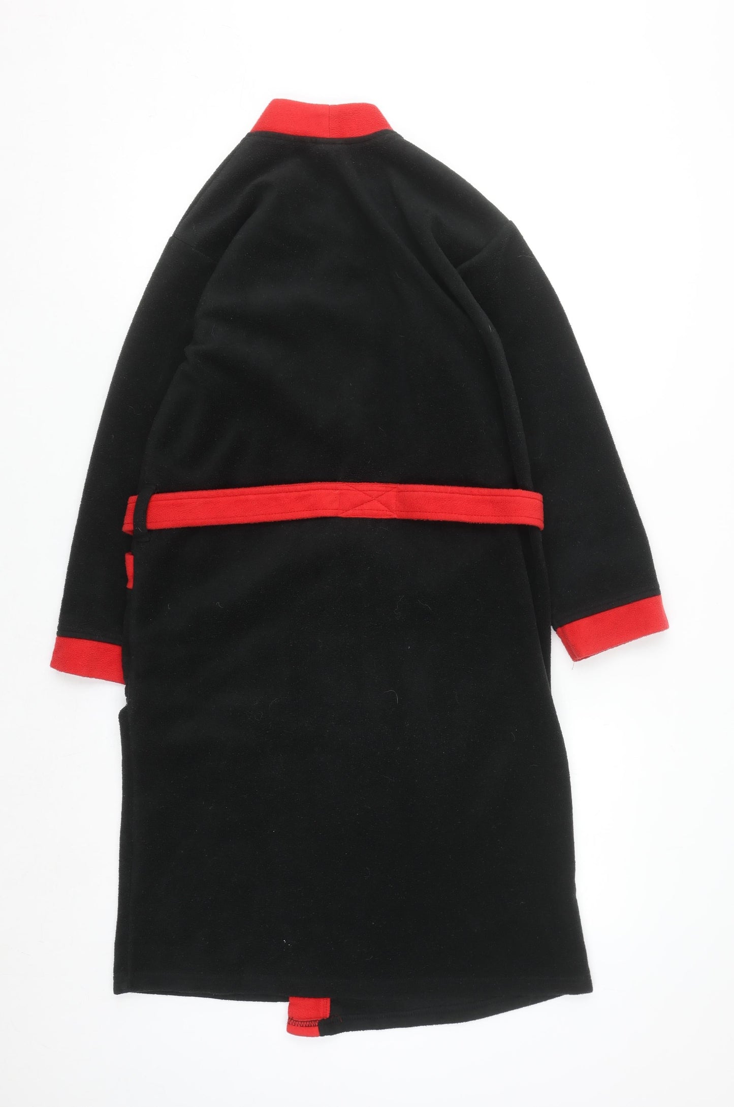 Manchester United Boys Black Red Fleece Robe 11-12 Years Sports Nightwear