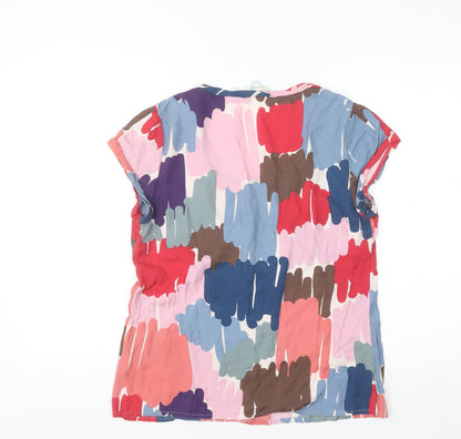 Boden Women’s Multicoloured Tunic Blouse Size 14 Silk Blend Scoop Neck