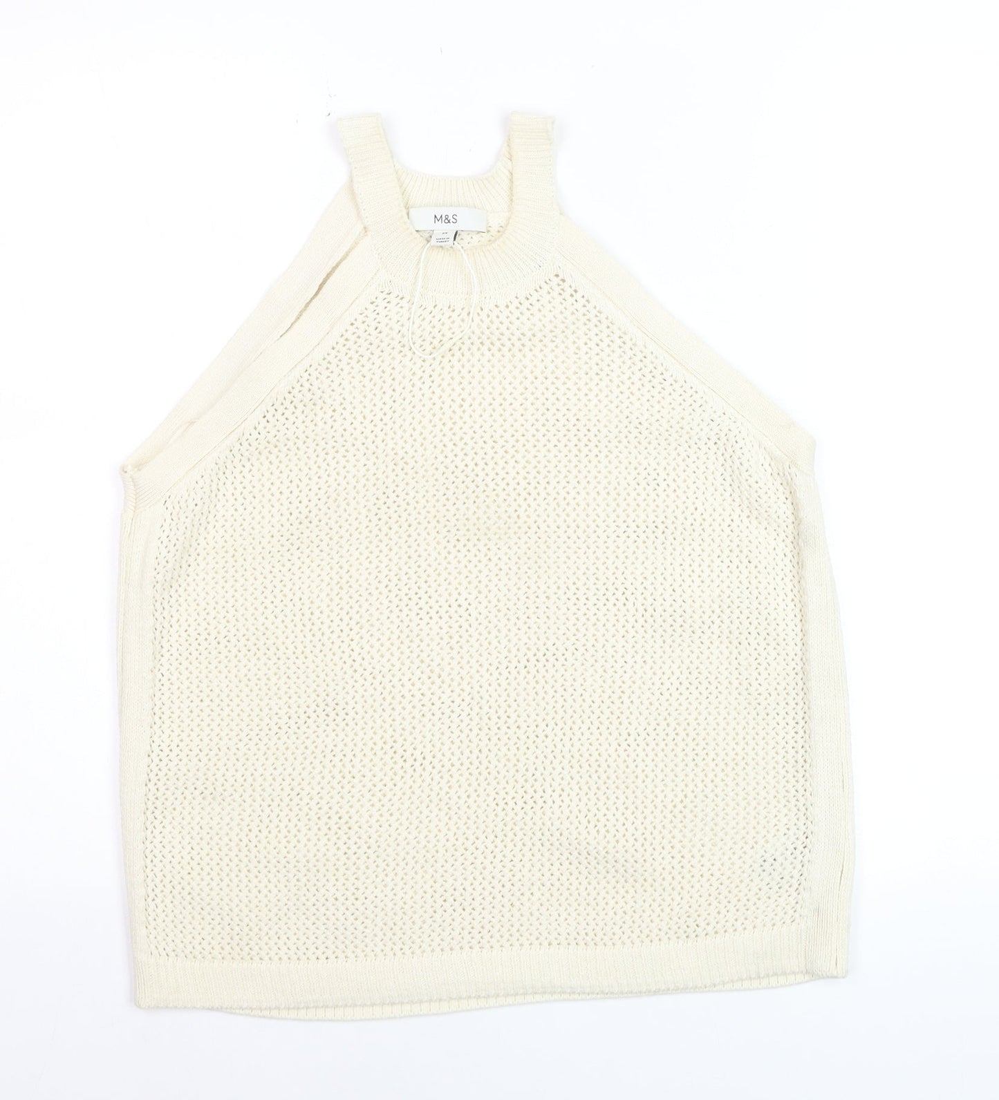 Marks and Spencer Women’s Ivory Knit Halter Tank Top Size M