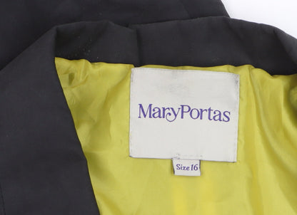Mary Portas Women's Black Size 16 Belted Trench Coat