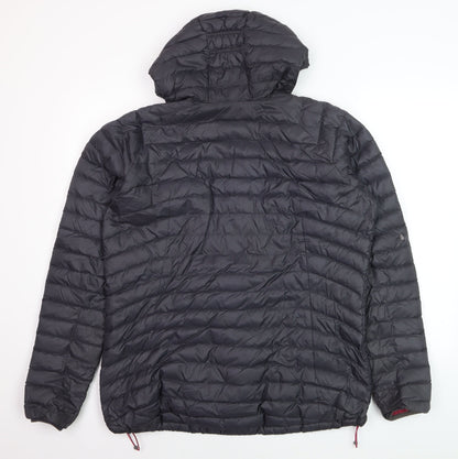 Rab Women's Grey Hooded Down Puffer Jacket UK 16