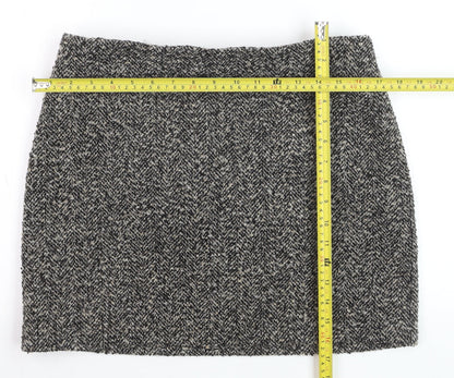 H&M Women’s Grey Tweed Wool Pencil Skirt Size 14