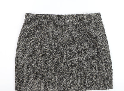 H&M Women’s Grey Tweed Wool Pencil Skirt Size 14