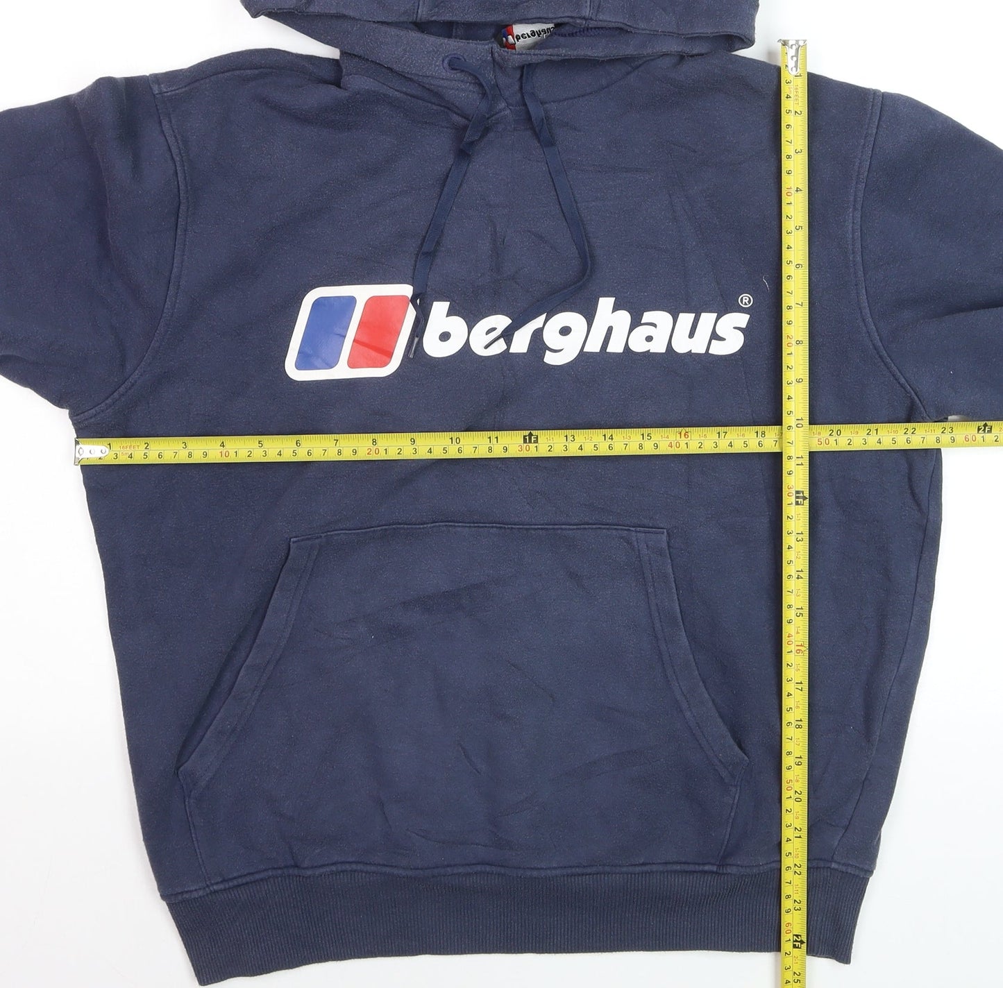 Berghaus Men's Blue Pullover Hoodie M Outdoor Fleece Logo Sweatshirt