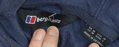 Berghaus Men's Blue Pullover Hoodie M Outdoor Fleece Logo Sweatshirt