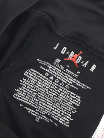 Jordan Girls Black Leggings M 10-12 Years Stretch Polyester Activewear