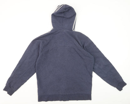 Adidas Men's Blue Full Zip Hoodie Medium Performance Essentials