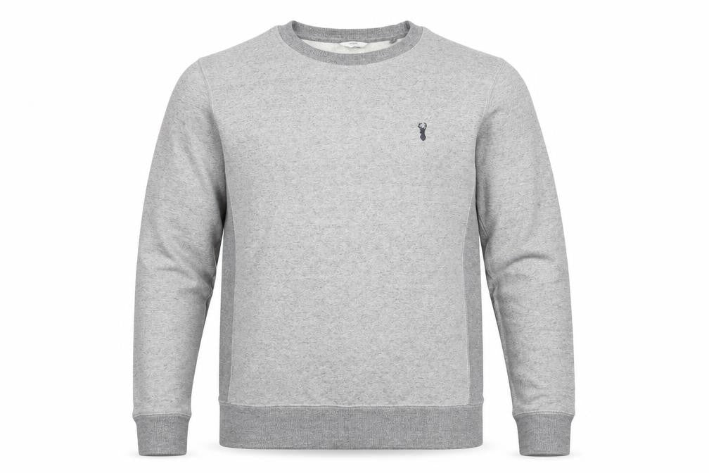 Next Men's Grey Cotton Blend Crew Neck Pullover Sweatshirt Size S