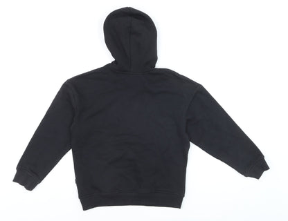 Puma Girls Black Pullover Hoodie 11-12 Years Fleece Hooded Sweatshirt