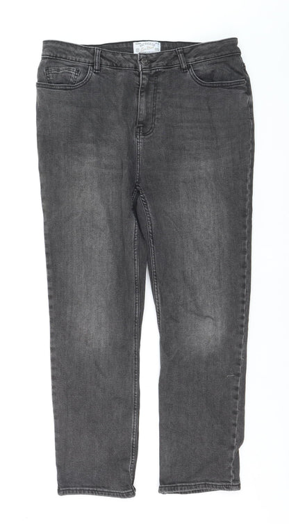 Fat Face Women Grey 12 Relaxed Fit Chesham Girlfriend Jeans