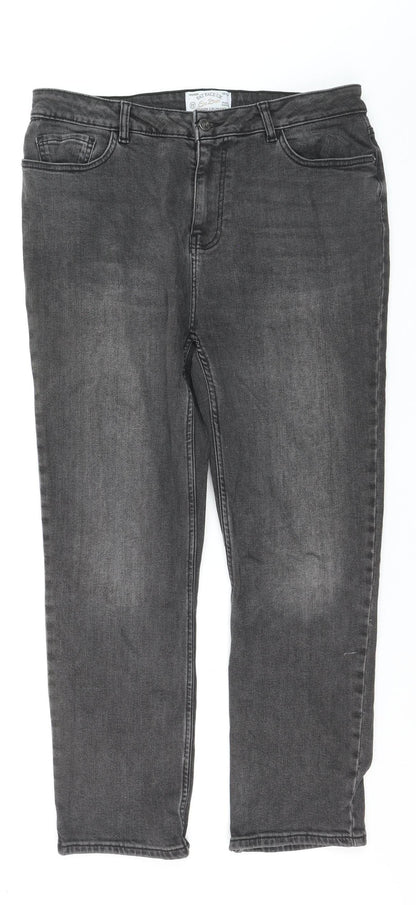 Fat Face Women Grey 12 Relaxed Fit Chesham Girlfriend Jeans