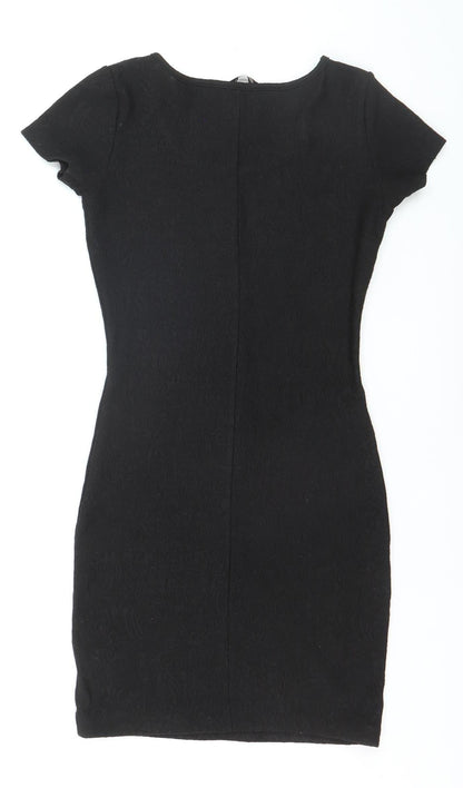 New Look Women’s Black Short Sleeve Bodycon Dress Size 8