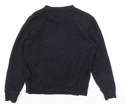 GAP Men's Black Cotton Blend Crew Neck Pullover Sweatshirt S