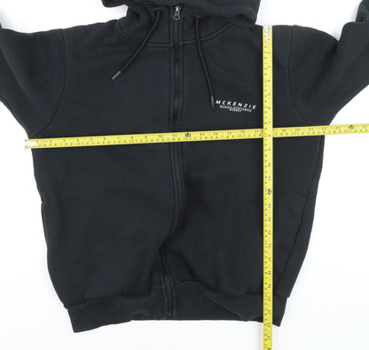 McKenzie Men's Black Full Zip Hoodie Size L Cotton Blend