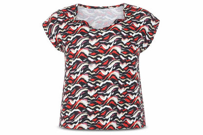 Dunnes Women’s Multicoloured V-Neck Cotton Modal T-Shirt L