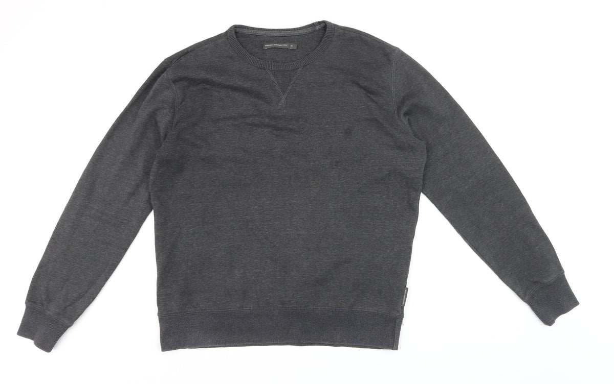 French Connection Men's Grey Cotton Pullover Jumper M