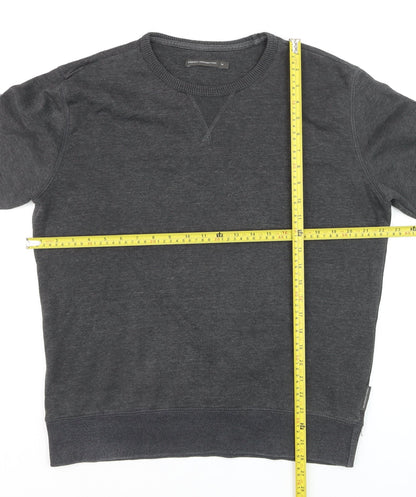 French Connection Men's Grey Cotton Pullover Jumper M