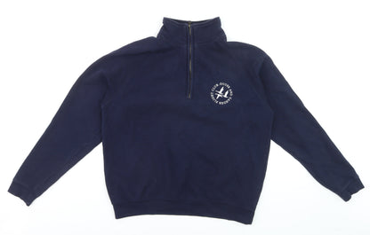 Goose & Gander Men's Navy Blue 1/4 Zip Sweatshirt L Fleece Pullover