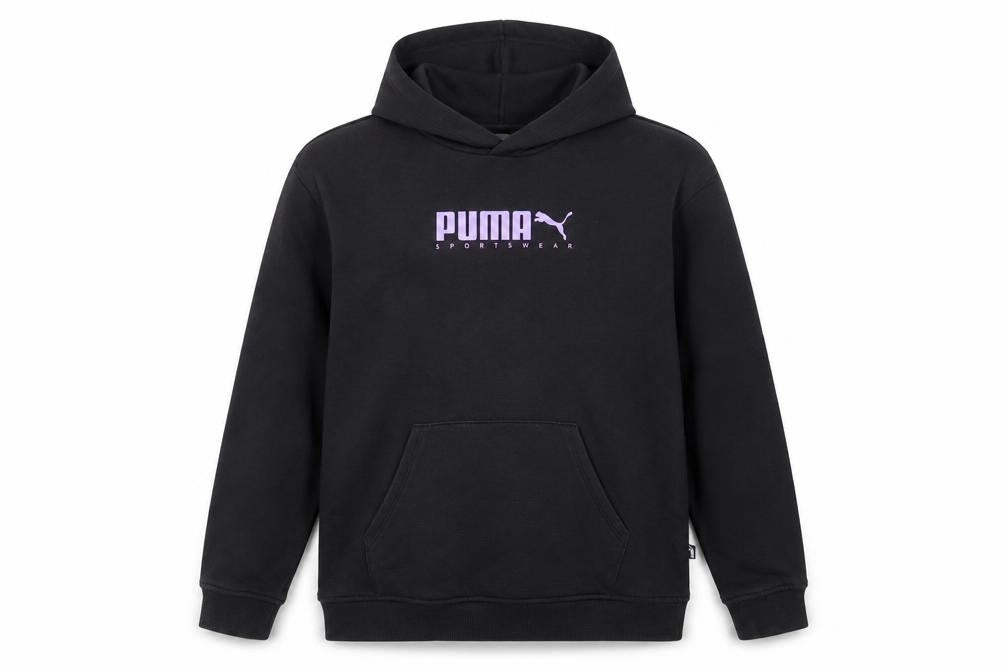 Puma Boys Black Hoodie 15-16 Years Pullover Hooded Sweatshirt