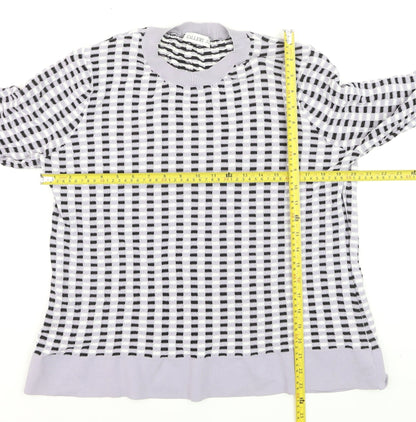 Gallery Women's Multicoloured Crew Neck Long Sleeve Pullover Jumper Size 12