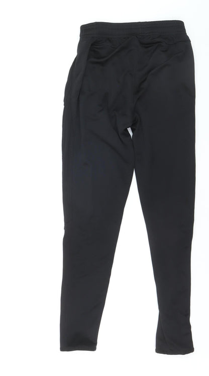 O'Neills Womens Black Medium Track Pants Elastic Waist Zip Hem