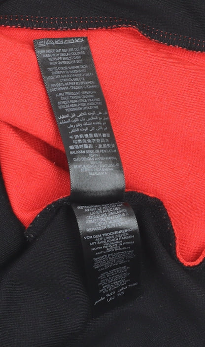 Edhering Women’s Red Black Bodycon Jersey Knee Length Dress Size 12