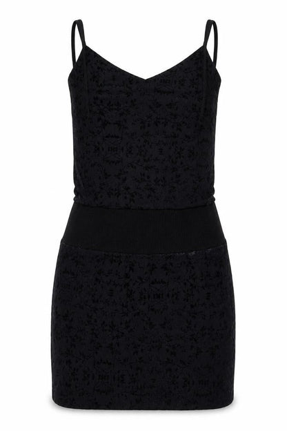 Miss Players Women's Black L Bodycon Sleeveless Party Dress