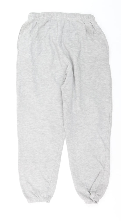 PrettyLittleThing Girls Grey Jogger Trousers S Elastic Waist Fleece
