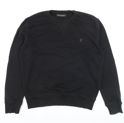 French Connection Men’s Black Cotton Pullover Jumper M
