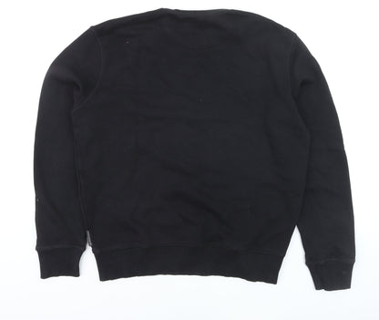 French Connection Men’s Black Cotton Pullover Jumper M