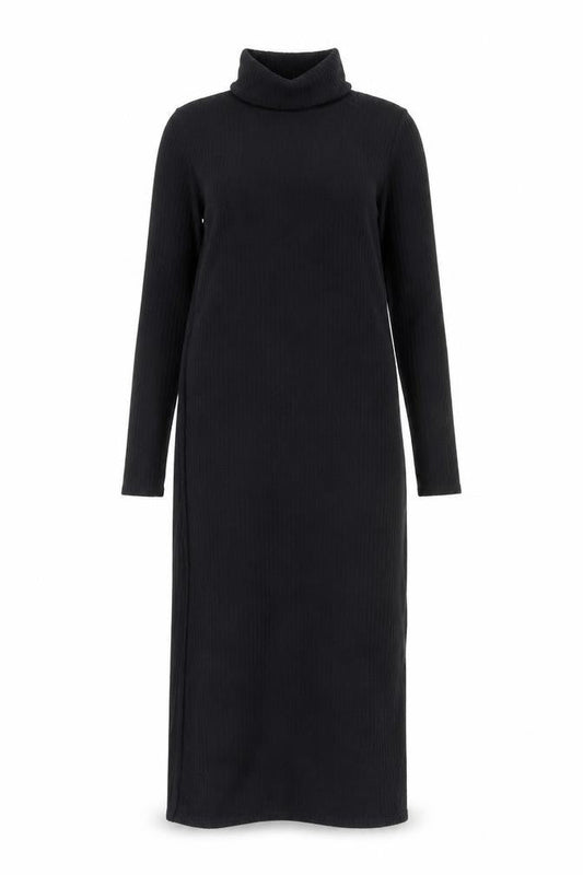 New Look Womens Black Size 8 Bodycon Midi Roll Neck Long Sleeve Dress