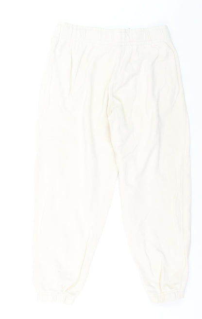 Superdry Girls Ivory Jogger Trousers Size 12 Years Cotton Blend