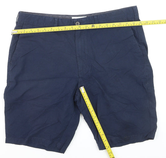 Marks and Spencer Men’s Blue Chino Shorts Size 36 Regular Fit