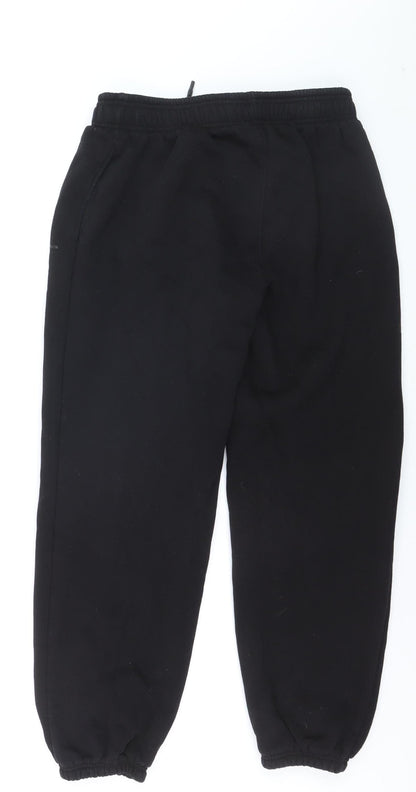 Brother and Kin Boys Black Jogger Trousers L Fleece Elastic Waist Casual