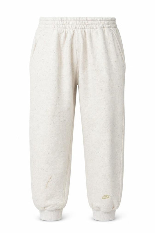 Front view of Nike boys’ beige jogger sweatpants 13-14 years cotton blend fleece trousers
