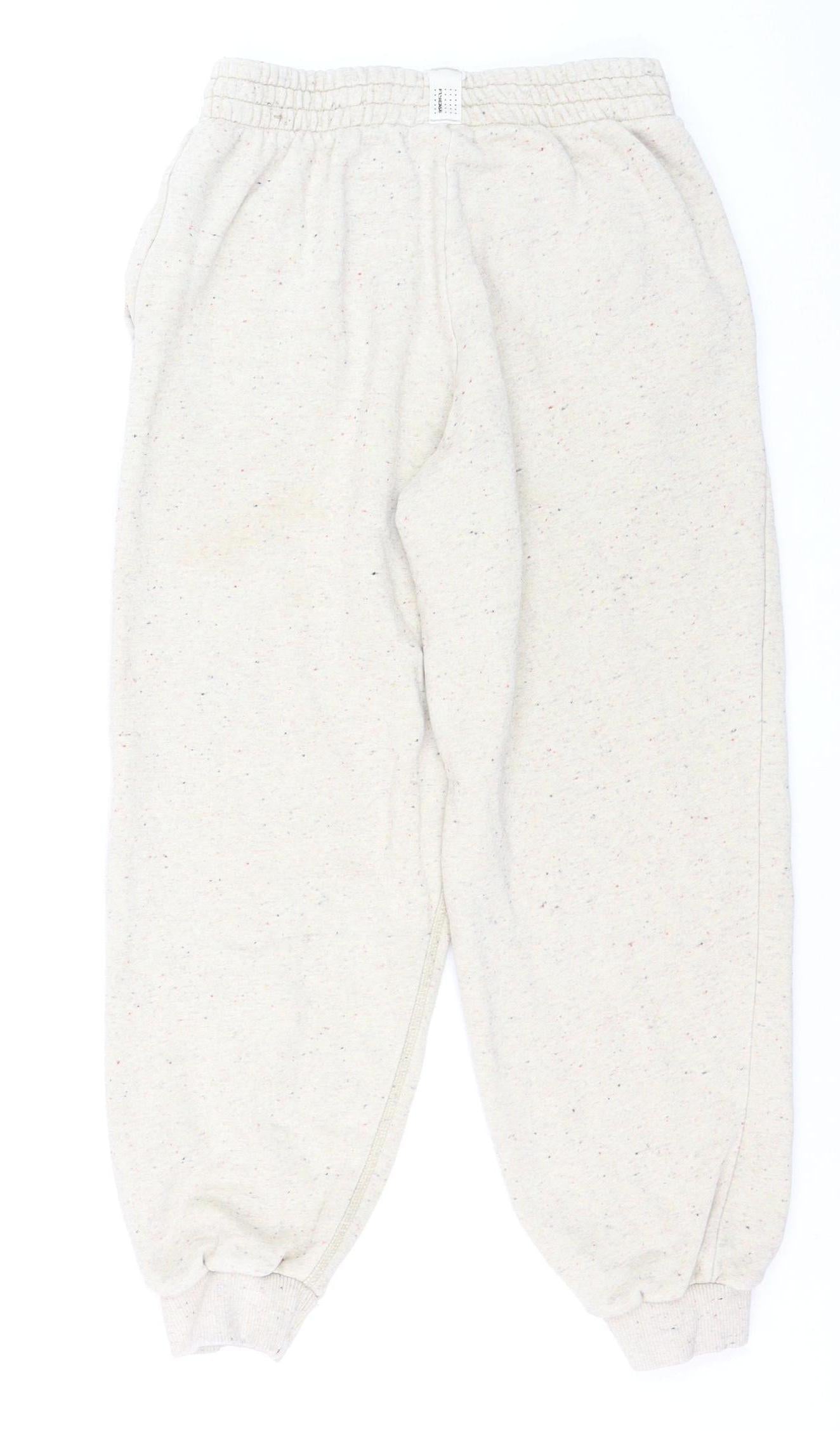Nike Boys Beige Jogger Sweatpants 13-14 Years Cotton Blend Fleece Trousers